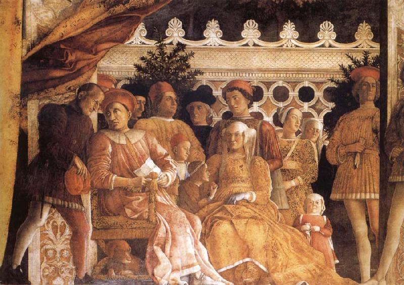MANTEGNA, Andrea The Gonzaga Family and Retinue finished Norge oil painting art